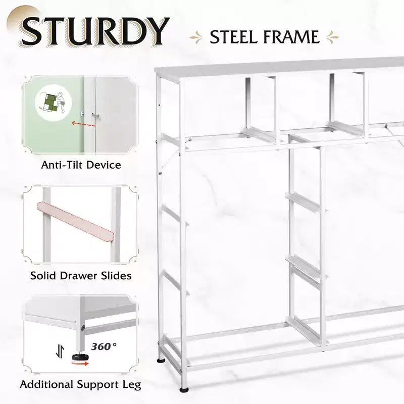 Commode de rangement à 9 tiroirs en tissu pour chambre à coucher, couloir, placard avec bacs en tissu, cadre en acier, dessus en bois, poignée facile à tirer