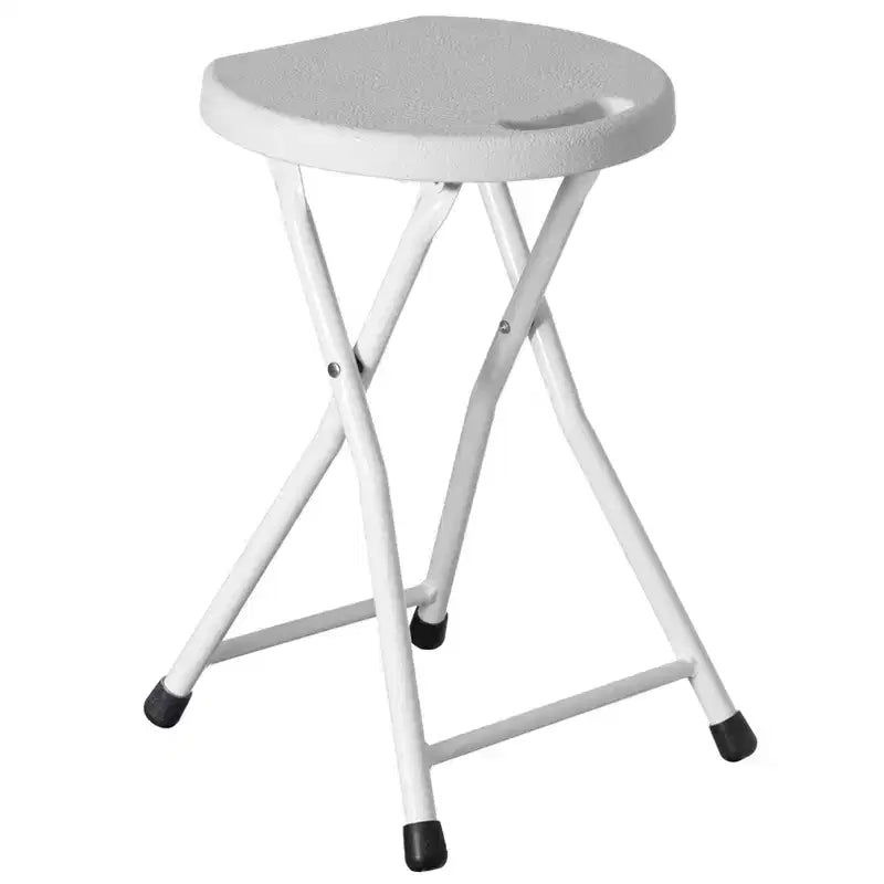 18-inch Portable Folding Stool with Handle Compact Chair with Non-Slip Feet and Metal Frame Legs for Indoor & Outdoor Use