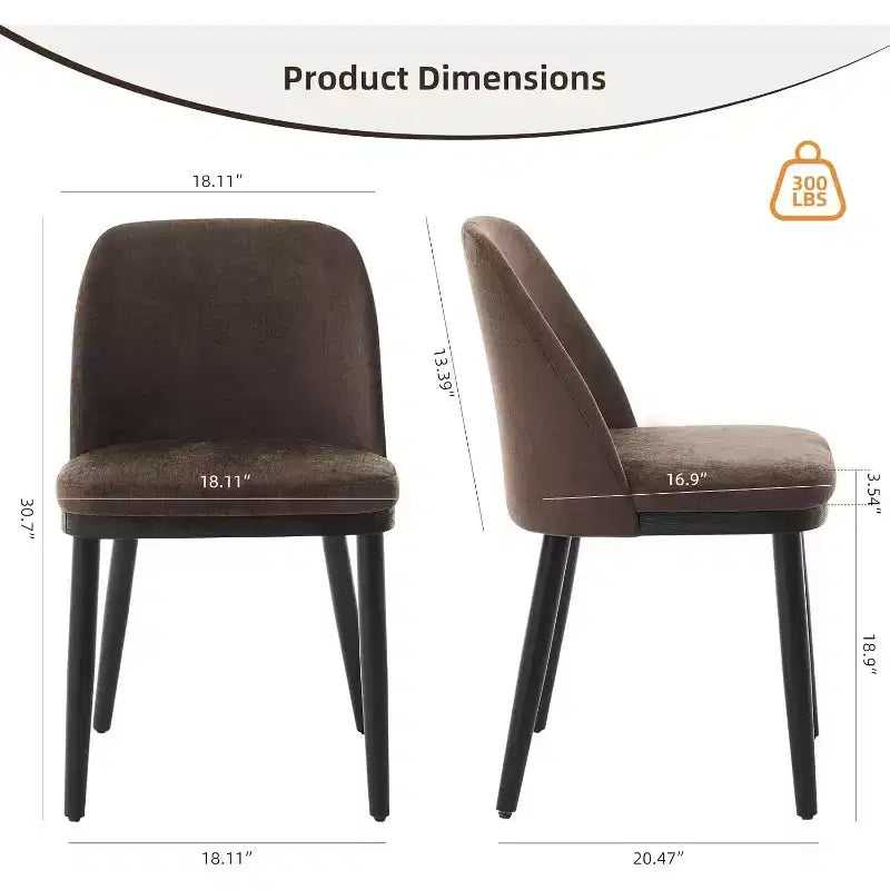 Upholstered Dining Chairs, Modern Kitchen Chairs with Thick Cushions