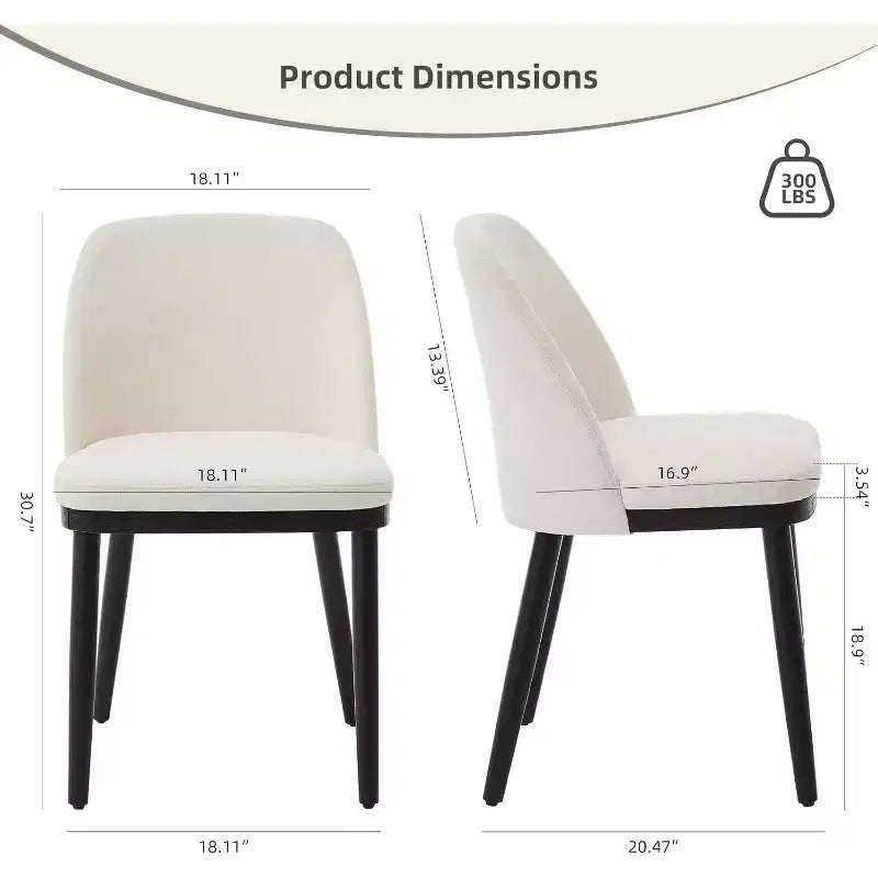 Upholstered Dining Chairs, Modern Kitchen Chairs with Thick Cushions