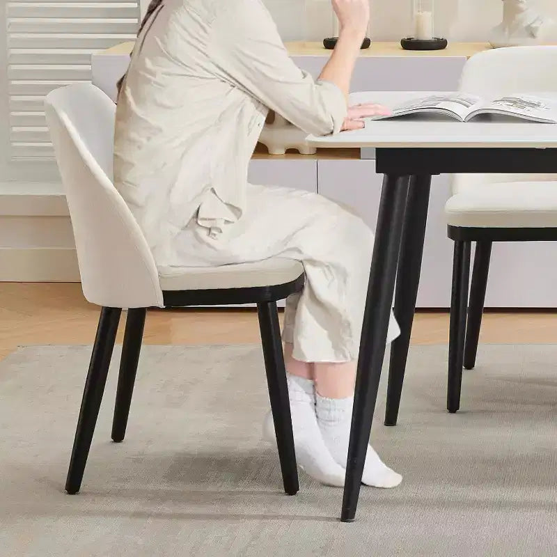 Upholstered Dining Chairs, Modern Kitchen Chairs with Thick Cushions