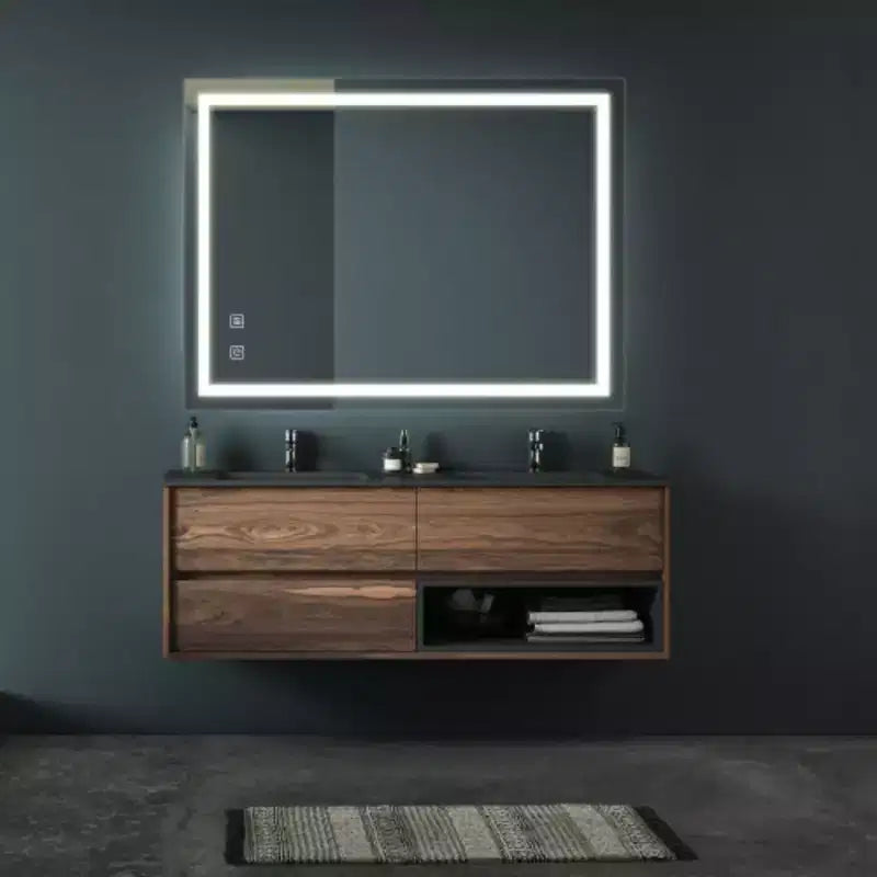 32x24inch Bathroom Led Classy Vanity Mirror with focused backplane,High Lumen,Dimmable Touch,Wall Switch Control