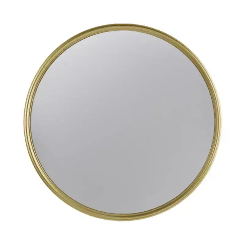 Miroir rond doré D15, miroir cercle avec cadre en fer pour salon, chambre, coiffeuse, entrée, couloir