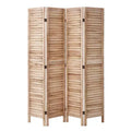 VEVOR Wood Room Divider, 4 Panel Wood Folding Privacy Screen, 66.9 Inches Tall Indoor Louvered Wooden Partition, Portable Decoration Screen