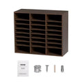 VEVOR Literature Organizers, 24 Compartments Office Mailbox with Adjustable Shelves, Wood Literature Sorter 29x12x24.4 inches,EPA Certified