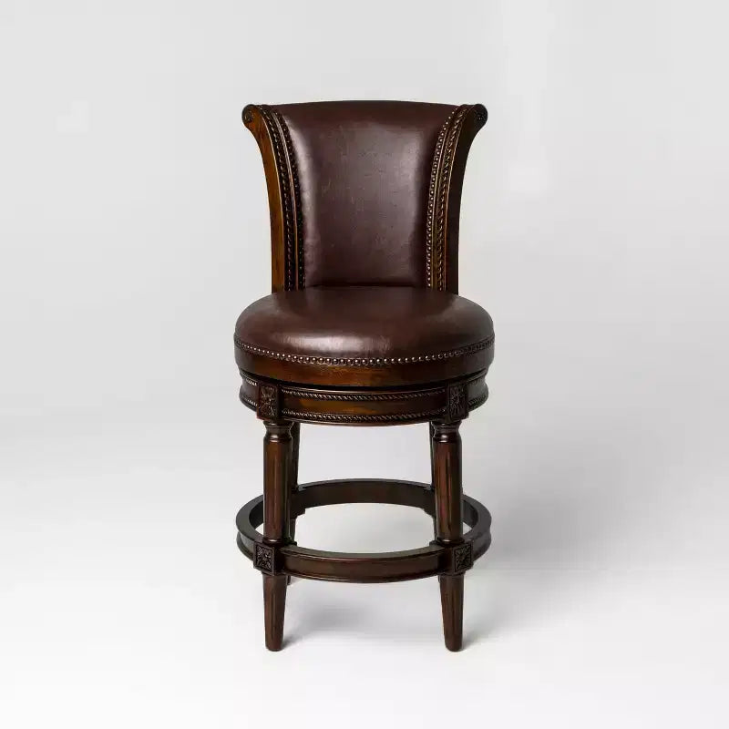 Tabourets de bar pivotants hauteur comptoir en similicuir