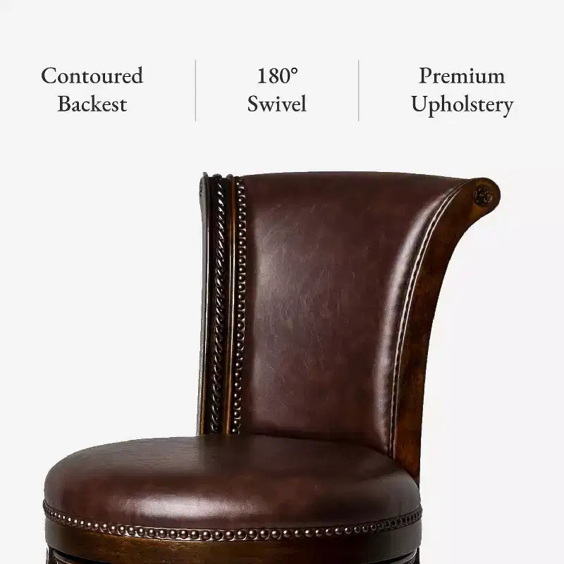 Tabourets de bar pivotants hauteur comptoir en similicuir