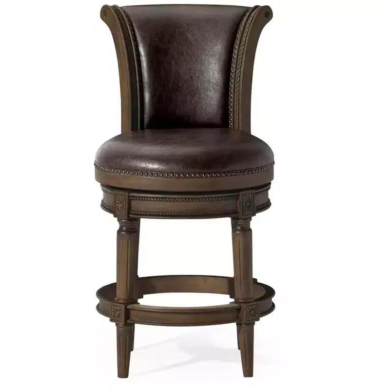 Tabourets de bar pivotants hauteur comptoir en similicuir