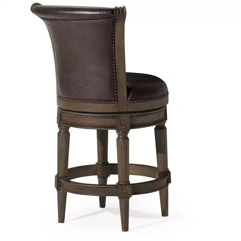 Tabourets de bar pivotants hauteur comptoir en similicuir