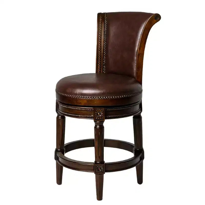 Maven Lane Pullman Swivel Counter Height Bar Stools with Faux Leather