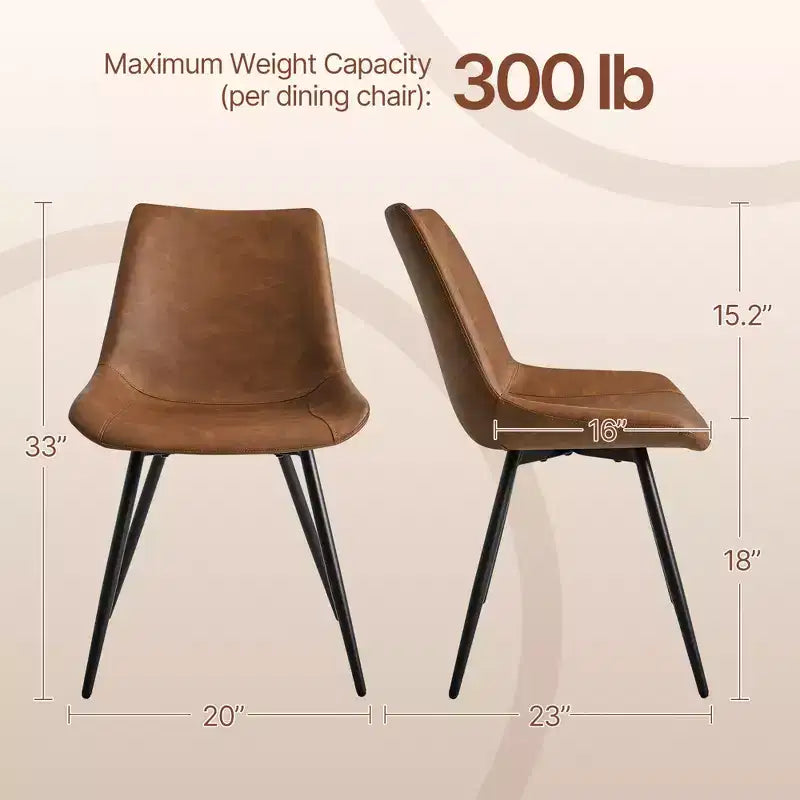 Lot de 4 chaises de salle à manger style urbain avec pieds en métal pour cuisine, salle à manger, salon, bureau