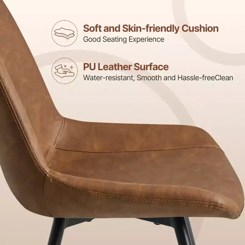 Lot de 4 chaises de salle à manger style urbain avec pieds en métal pour cuisine, salle à manger, salon, bureau