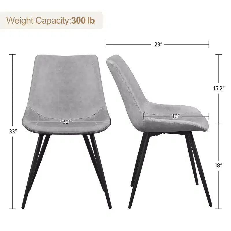 Lot de 4 chaises de salle à manger style urbain avec pieds en métal pour cuisine, salle à manger, salon, bureau