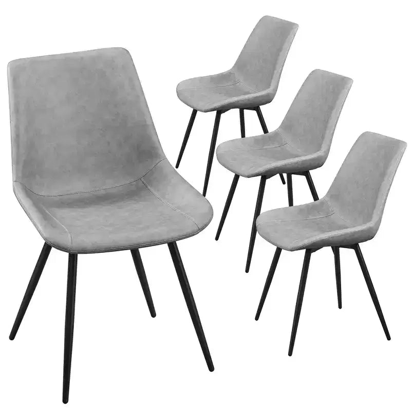 Set of 4 Urban Style Dining Chairs with Metal Legs for Kitchen Dining Room Living Room Office