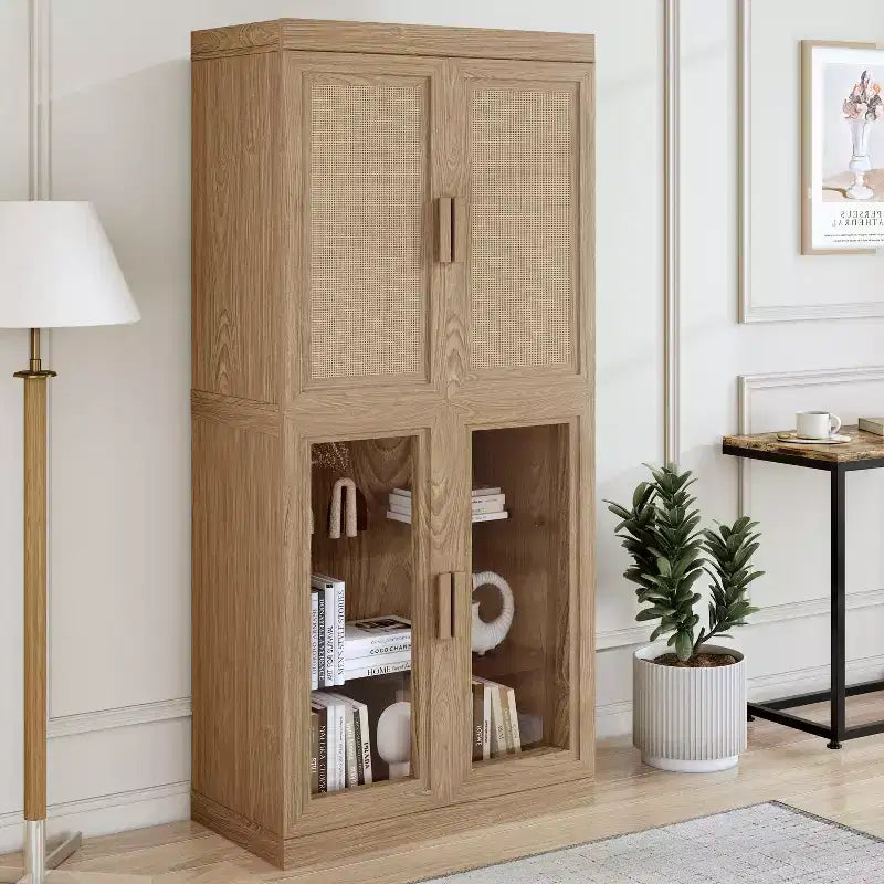 PexFix Wood Accent Cabinet with Adjustable Shelves