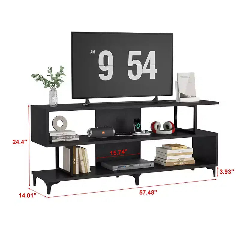 TV Stand for TVs up to 65 Inch, Entertainment Center with Power Outlet, TV and Media Consol