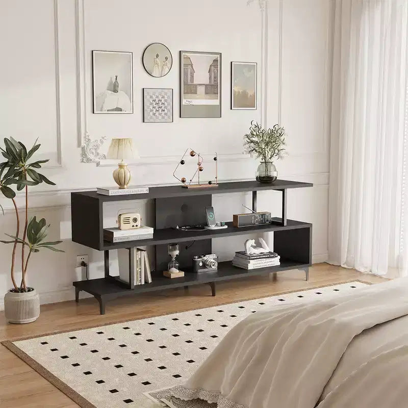 TV Stand for TVs up to 65 Inch, Entertainment Center with Power Outlet, TV and Media Consol