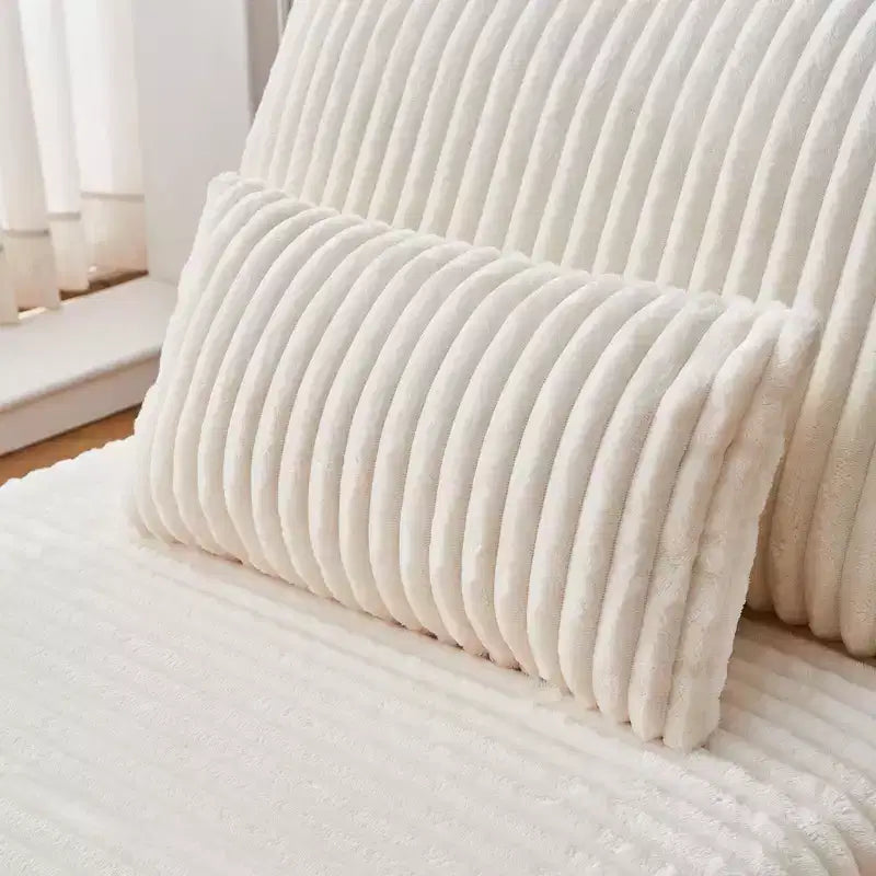 Corduroy Armchair with Ottoman, Space-Saving Convertible Sofa Chair for Dorms/Apartments