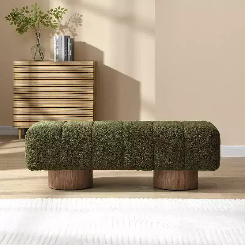 50 Contemporary Muti-functional Chenille Upholstered Dining Bench