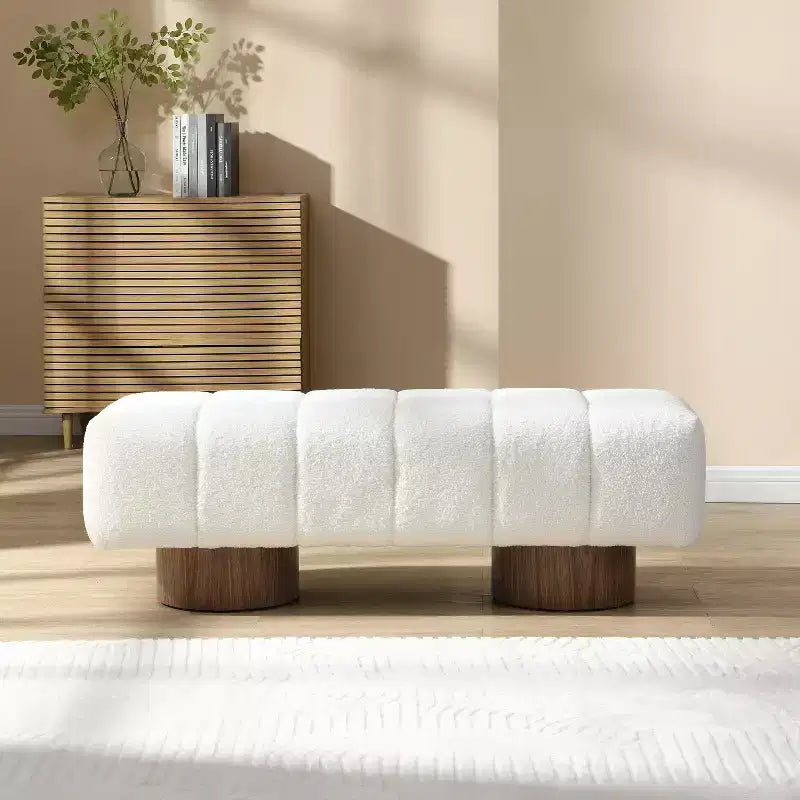 50 Contemporary Muti-functional Chenille Upholstered Dining Bench