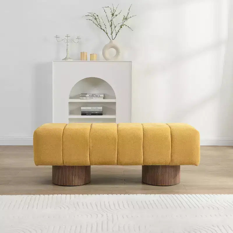 50 Contemporary Muti-functional Chenille Upholstered Dining Bench
