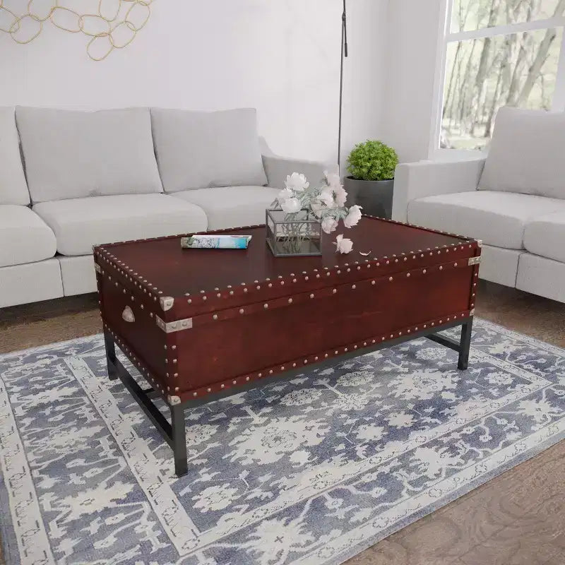 Storage Cocktail Table - Brown