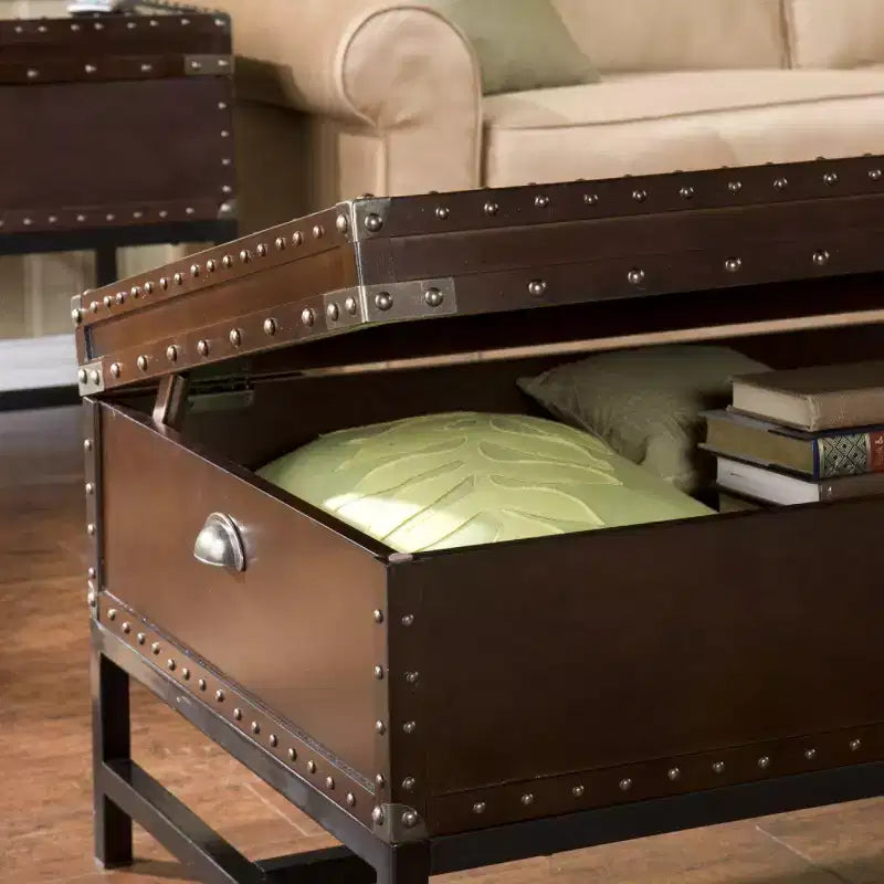 Table basse de rangement - Marron