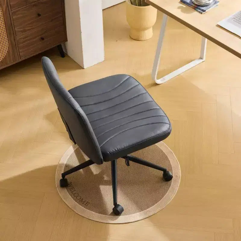 |Chaise de bureau pivotante en cuir vert avocat en forme de patte de chat, réglable en hauteur