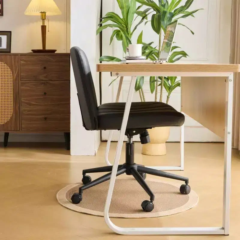 |Chaise de bureau pivotante en cuir vert avocat en forme de patte de chat, réglable en hauteur