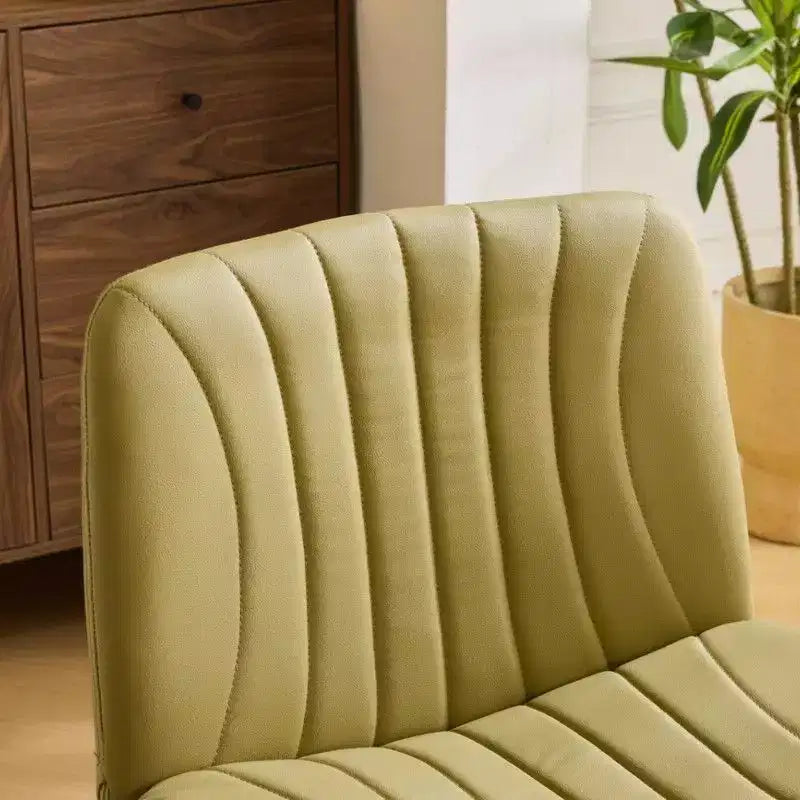 |Chaise de bureau pivotante en cuir vert avocat en forme de patte de chat, réglable en hauteur