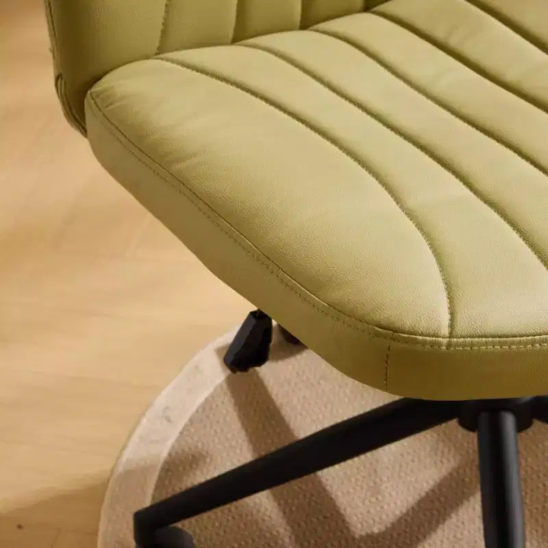 |Chaise de bureau pivotante en cuir vert avocat en forme de patte de chat, réglable en hauteur
