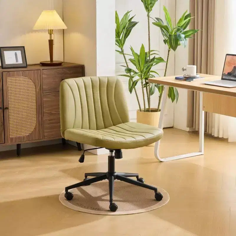 |Chaise de bureau pivotante en cuir vert avocat en forme de patte de chat, réglable en hauteur