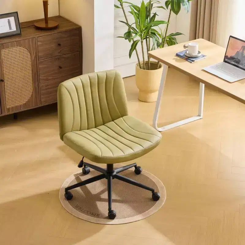 |Chaise de bureau pivotante en cuir vert avocat en forme de patte de chat, réglable en hauteur