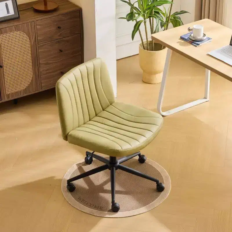 |Chaise de bureau pivotante en cuir vert avocat en forme de patte de chat, réglable en hauteur