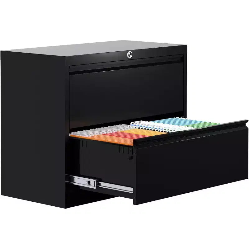 2 Drawer Lateral File Cabinet with Lock, Filing Cabinets for Home Office, Storage Cabinets for Hanging Files Letter/Legal/F4/A4