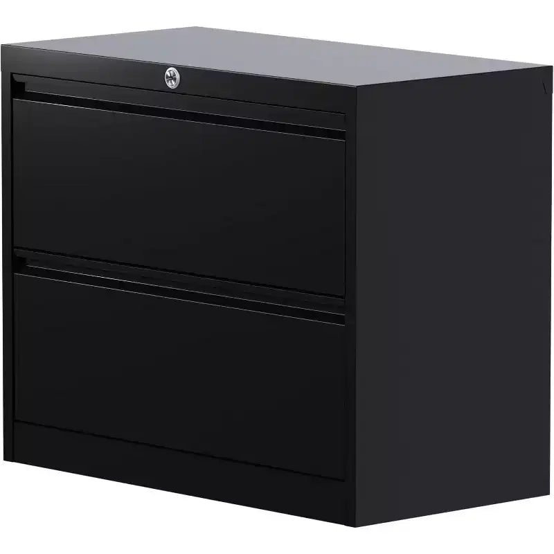 2 Drawer Lateral File Cabinet with Lock, Filing Cabinets for Home Office, Storage Cabinets for Hanging Files Letter/Legal/F4/A4