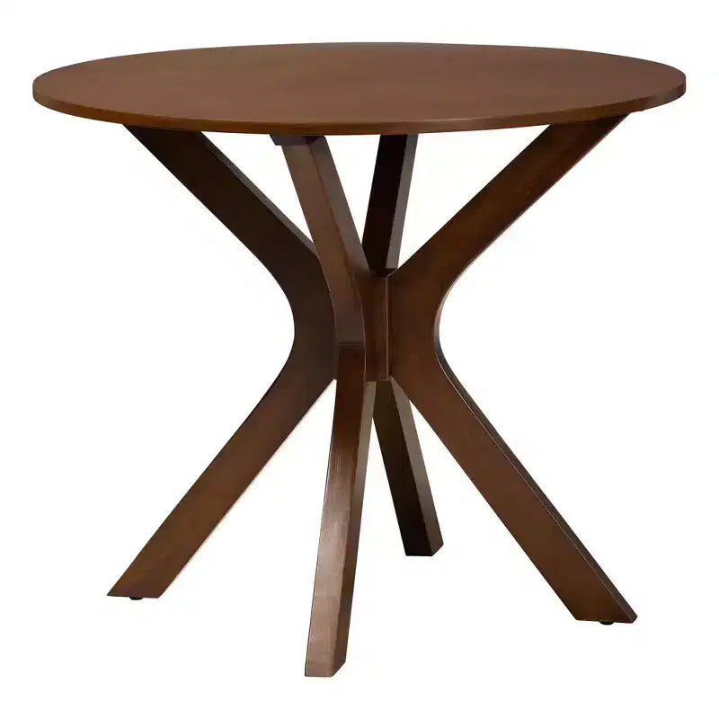 Ensemble de salle à manger 5 pièces moderne en bois gris et noyer