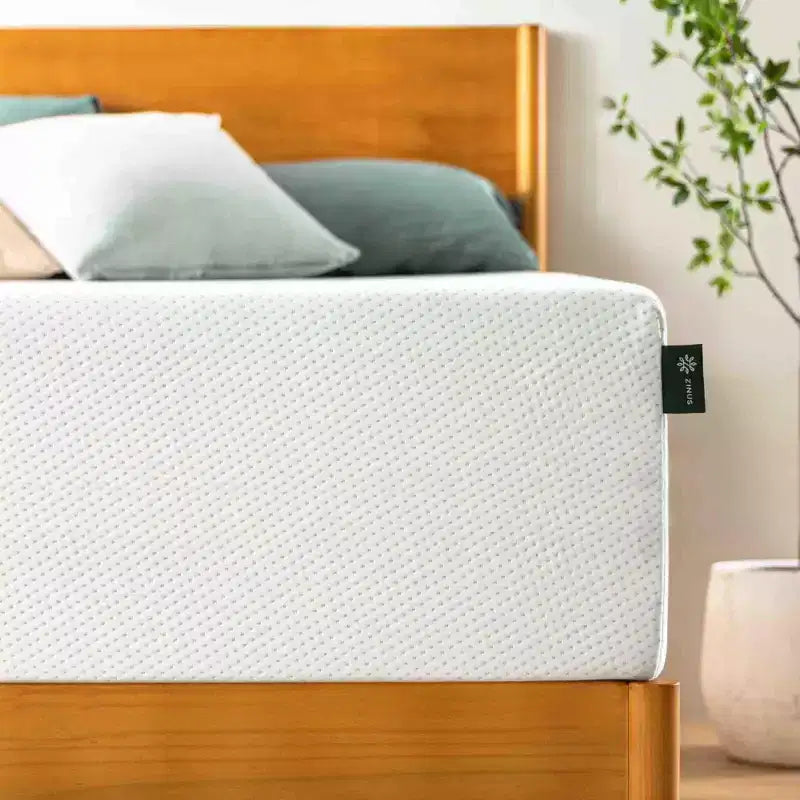 Zinus 14 Inch Queen Green Tea Memory Foam Mattress, Medium Firm Feel, Zoned Pressure Relief, Certified Safe Foams & Fabric, Mattress in A Box