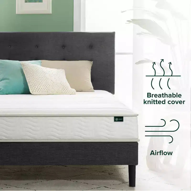 Matelas hybride 6 pouces en mousse et ressorts [Nouvelle version], jumeau, fermeté moyenne, support durable, mousses et tissu certifiés sûrs, matelas en boîte