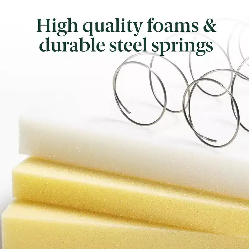 Matelas hybride 6 pouces en mousse et ressorts [Nouvelle version], jumeau, fermeté moyenne, support durable, mousses et tissu certifiés sûrs, matelas en boîte
