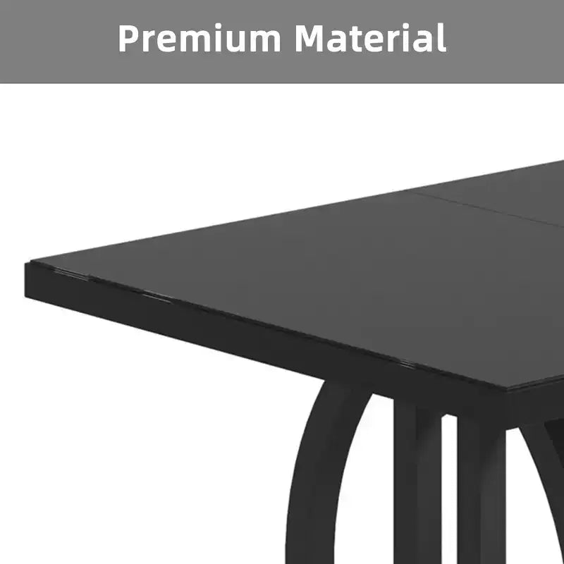 63 Modern Executive Desk, Large Office Computer Desk with Metal Geometric Base