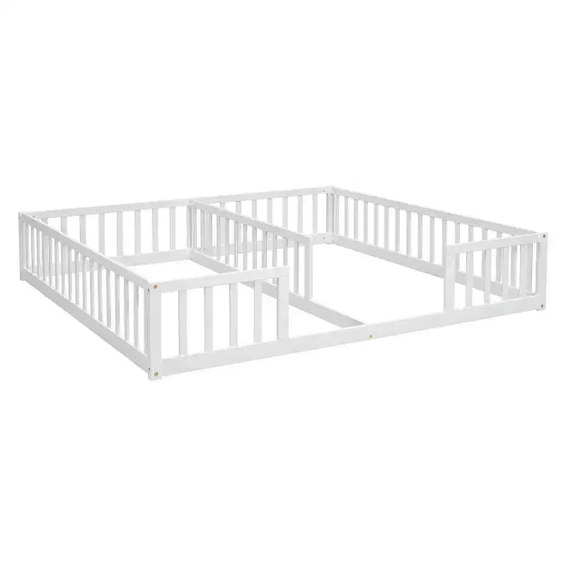 Lit mezzanine double, espace bureau sous le lit, bois de pin massif, gain de place.