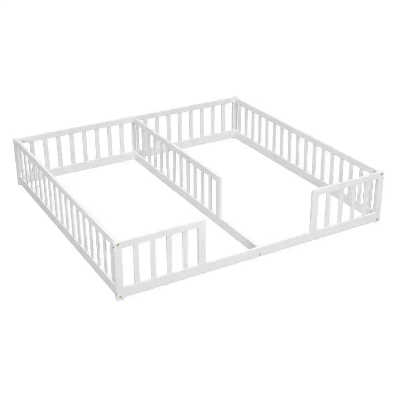 Lit mezzanine double, espace bureau sous le lit, bois de pin massif, gain de place.