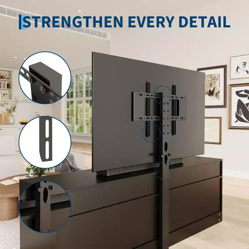 TV Stand with Mount for 35-85 Inch TVs, 6 Drawer Entertainment Center, Adjustable Media Console Storage for Living Room