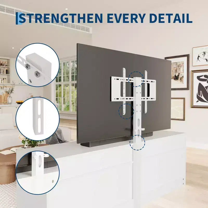 TV Stand with Mount for 35-85 Inch TVs, 6 Drawer Entertainment Center, Adjustable Media Console Storage for Living Room