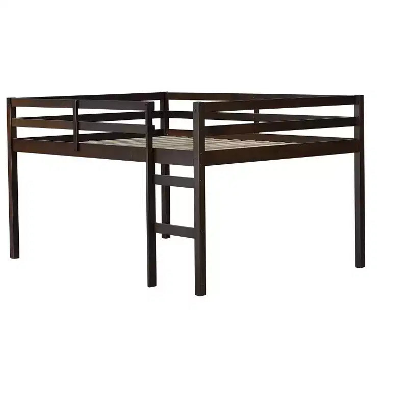 Twin Bunk Bed Kid-Friendly Safety Rail Solid Pine Wood