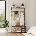 Freestanding Metal Garment Rack - Heavy Duty Clothes Rack and Wardrobe Organizer for Bedroom, Entryway and Closet