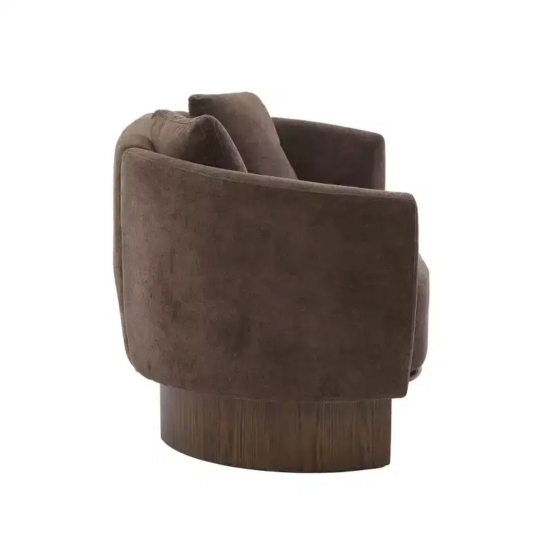 81'' Modern Boucle Upholstered 3-Seater Sofa with Wooden Base and Pillows