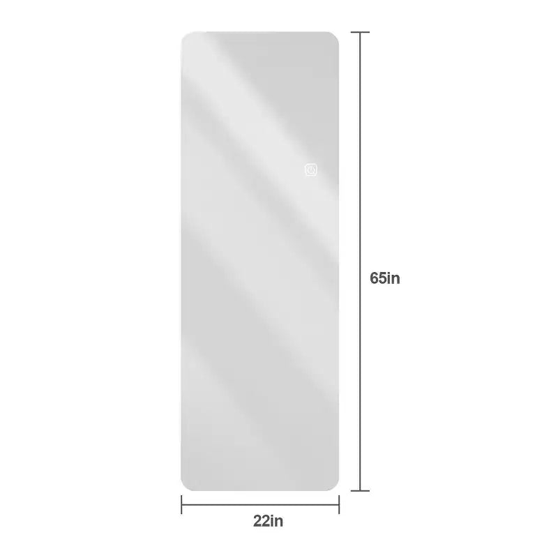 Full Length LED Vanity Mirror with Lights, Dimmable 3-Color Modes, Floor or Wall Mounted, Modern Bedroom Makeup Mirror-