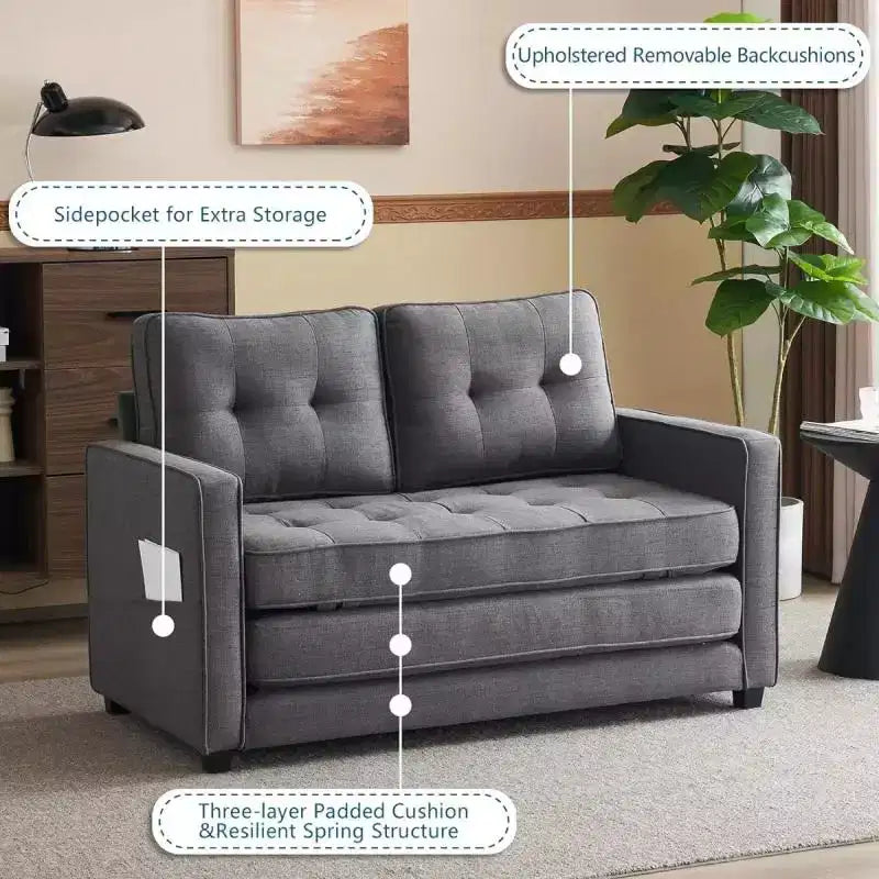 |53.5 inch Upholstered Sleeper Sofa